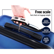 Wanderlite 2Set 20-28 Inch Luggage with TSA Lock Spinner Carry On Hard Shell Travel Suitcase Luggage Case Blue LUG-ABS-BOS-2SET-BU