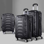 Wanderlite 3Set 20-24-28 Inch Luggage with TSA Lock Spinner Carry On Hard Shell Travel Suitcase Luggage Case LUG-ABS-BOS-3SET-BK