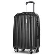Wanderlite 24 Inch Luggage with TSA Lock Spinner Travel Suitcase Carry On Hard Shell Luggage Case Black LUG-ABS-CLA-24-BK