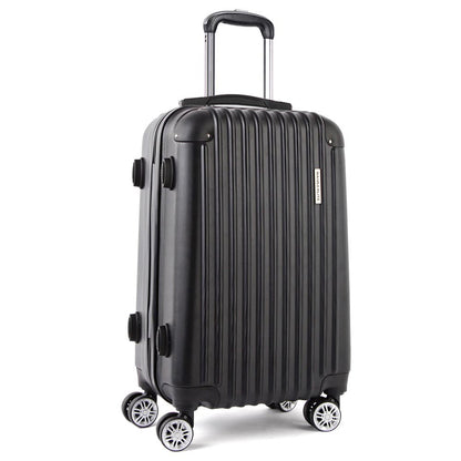 Wanderlite 28 Inch Luggage with TSA Lock Spinner Carry On Hard Shell Travel Suitcase Luggage Case Black LUG-ABS-CLA-28-BK