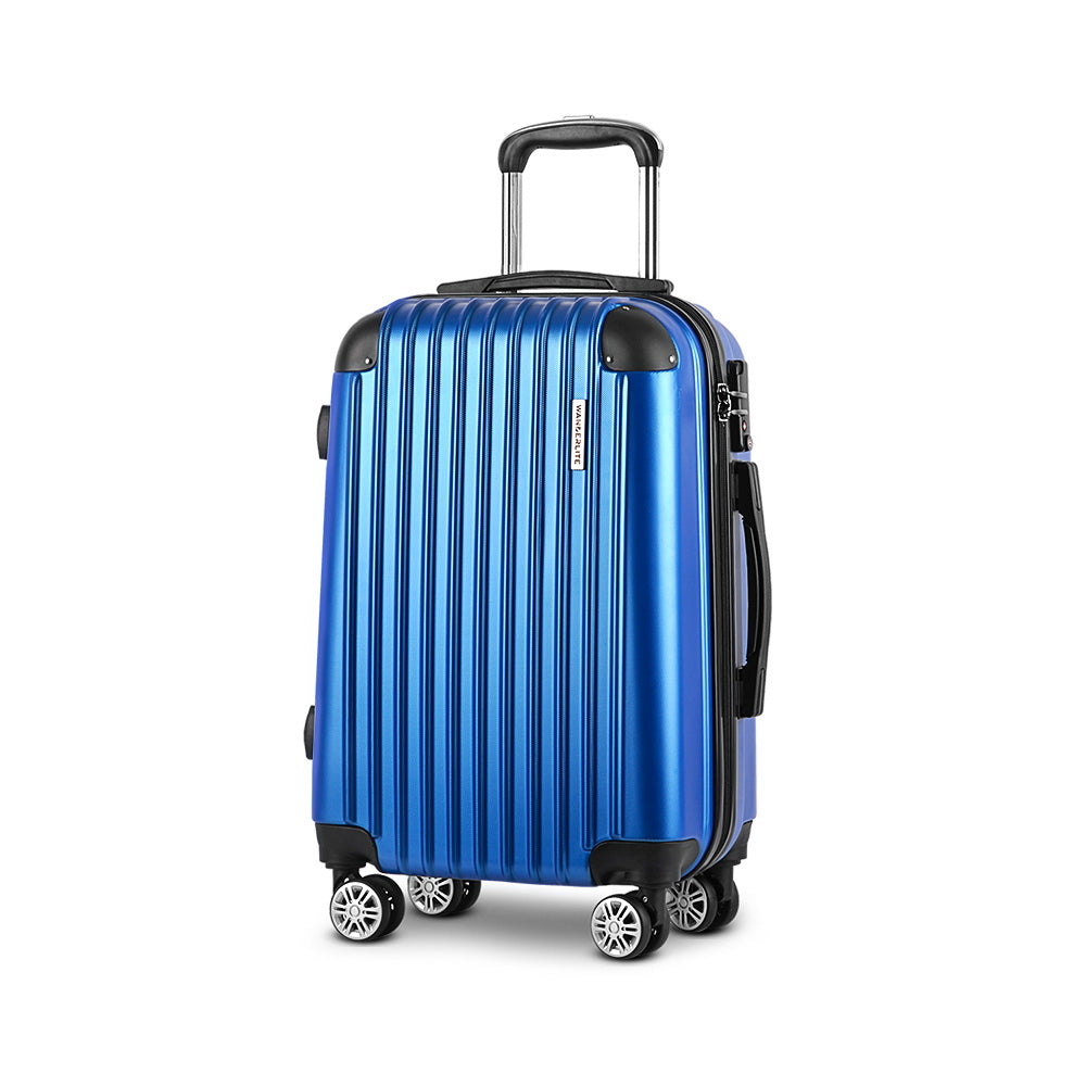 Wanderlite 28 Inch Luggage with TSA Lock Spinner Carry On Hard Shell Travel Suitcase Luggage Case Blue LUG-ABS-CLA-28-BU