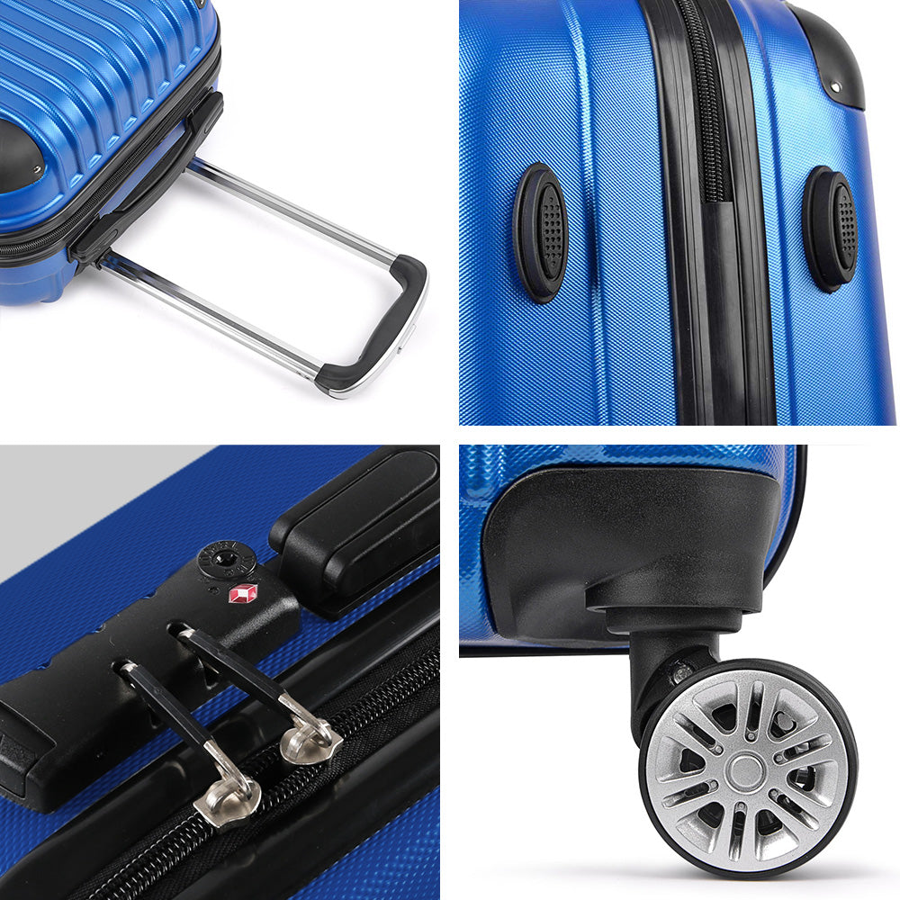 Wanderlite 28 Inch Luggage with TSA Lock Spinner Carry On Hard Shell Travel Suitcase Luggage Case Blue LUG-ABS-CLA-28-BU