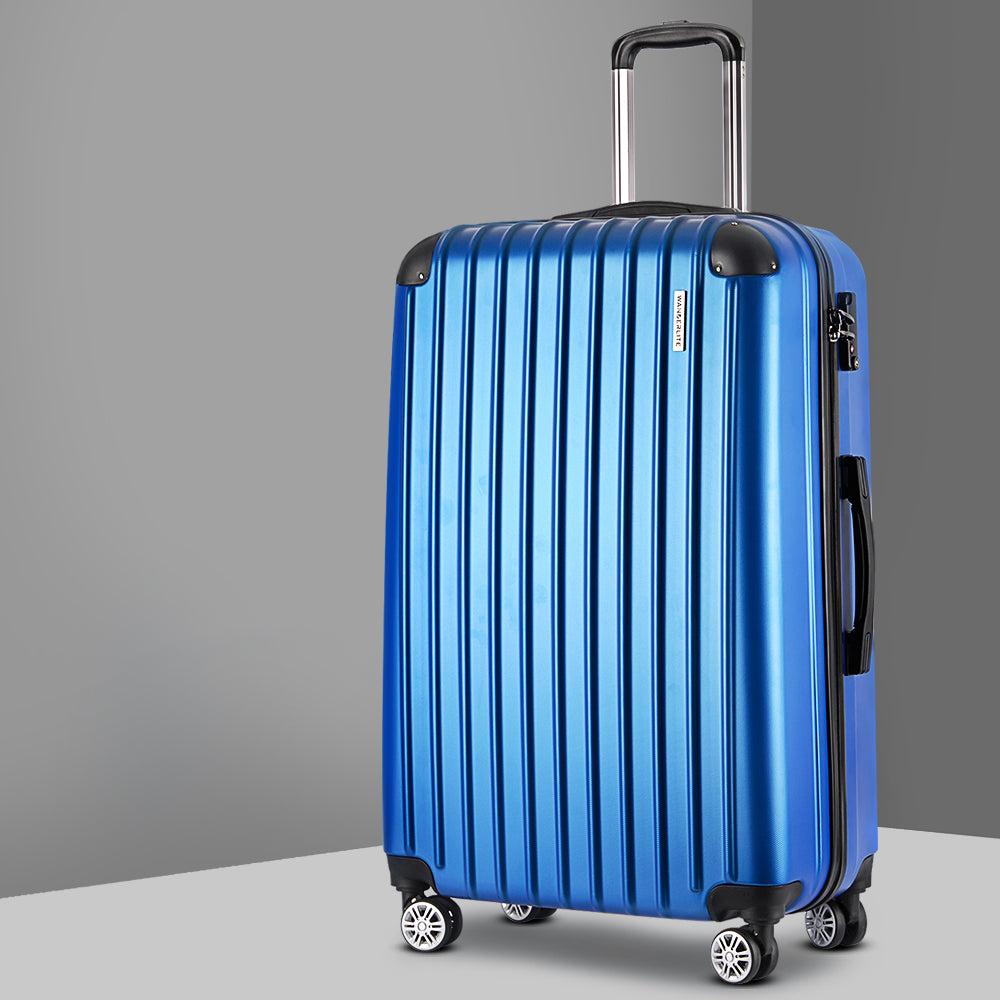 Wanderlite 28 Inch Luggage with TSA Lock Spinner Carry On Hard Shell Travel Suitcase Luggage Case Blue LUG-ABS-CLA-28-BU