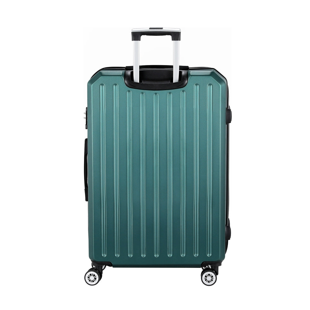 Wanderlite 28-inch Luggage Set with TSA LockABS Hard Shell Travel Suitcase Organiser Luggage Case Atrovirens LUG-ABS-DM-28-AR