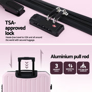 Wanderlite 28" Luggage Suitcase Trolley Travel Lightweight TSA Hardshell Pink LUG-ABS-DM-28-PK