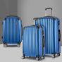 Wanderlite 3 Set Luggage 20-24-28 Inch with Zipper Lock Carry On Hard Shell Travel Suitcase Luggage Case Blue LUG-ABS-ECO-3SET-BU