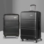 Wanderlite 2Set 20-28 Inch Luggage with TSA Lock Spinner Travel Suitcase Carry On Hard Shell Luggage Case LUG-ABS-LINE-2SET-BK