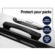 Wanderlite 20" 28" Luggage with TSA Lock Spinner Travel Suitcase Carry On Hard Shell Luggage Case White LUG-ABS-LINE-2SET-WH
