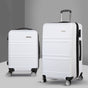 Wanderlite 20" 28" Luggage with TSA Lock Spinner Travel Suitcase Carry On Hard Shell Luggage Case White LUG-ABS-LINE-2SET-WH