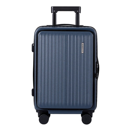 Wanderlite 20" Luggage Suitcase Front Pocket Travel Carry On Dual TSA Navy LUG-ABS-POK-20-NA