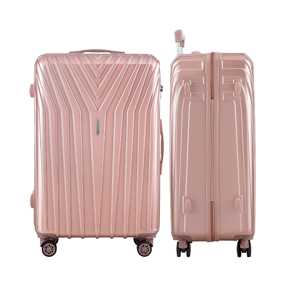Wanderlite 3 Set Luggage 20-24-28 Inch Suitcase with TSA Lock Carry On Hard Shell Travel Luggage Organiser LUG-ABS-STR-3SET-PK