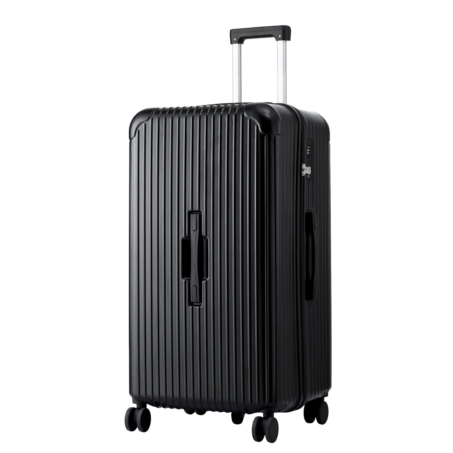 Wanderlite 28" Trunk Luggage Suitcase Travel 5 Wheels Type-C Port TSA Black LUG-ABS-TRUK-28-BK