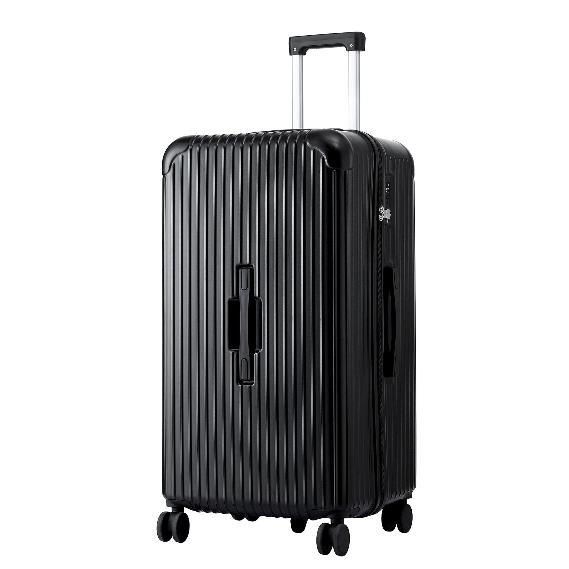 Wanderlite 28" Trunk Luggage Suitcase Travel 5 Wheels Type-C Port TSA Black LUG-ABS-TRUK-28-BK