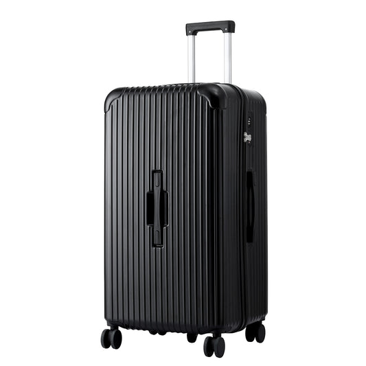 Wanderlite 28" Trunk Luggage Suitcase Travel 5 Wheels Type-C Port TSA Black LUG-ABS-TRUK-28-BK