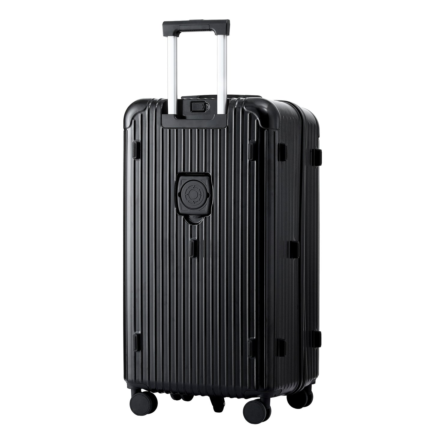Wanderlite 28" Trunk Luggage Suitcase Travel 5 Wheels Type-C Port TSA Black LUG-ABS-TRUK-28-BK