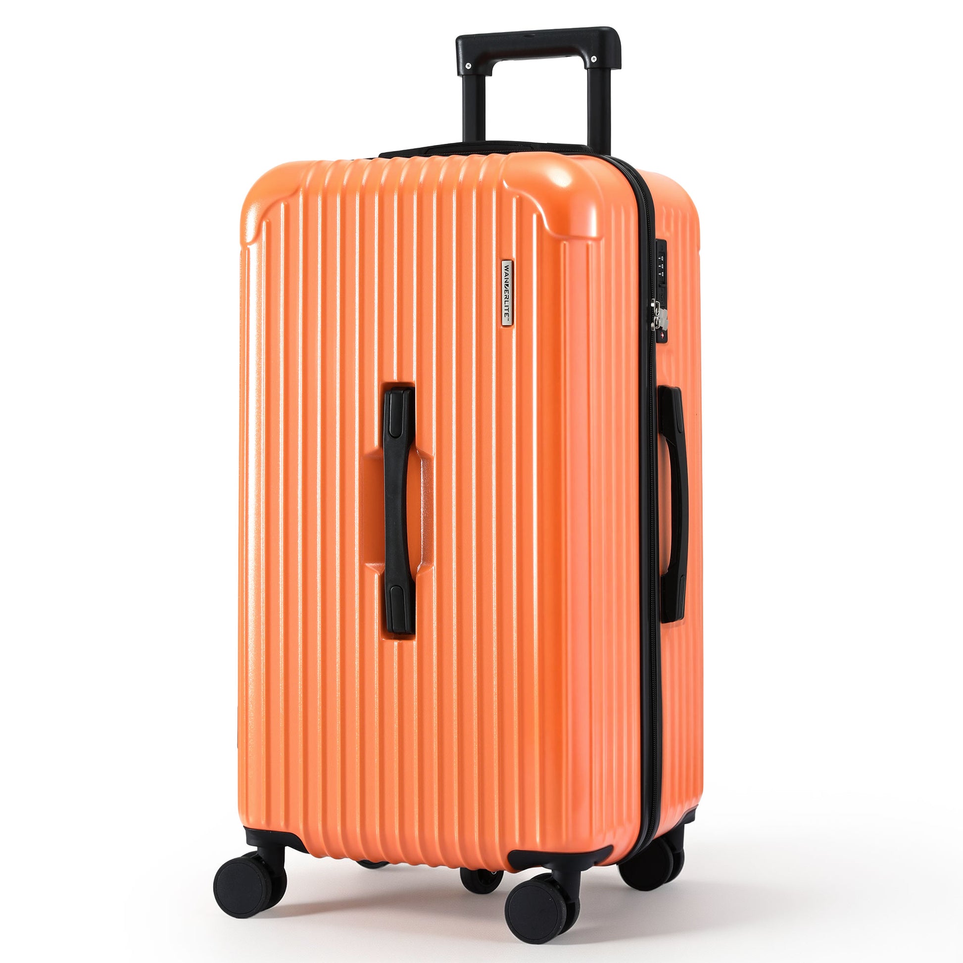 Wanderlite 28" Trunk Luggage Suitcase Travel 5 Wheels Type-C Port TSA Orange LUG-ABS-TRUK-28-OR