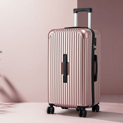 Wanderlite 28" Trunk Luggage Suitcase Travel 5 Wheels Type-C Port TSA Rose Gold LUG-ABS-TRUK-28-RG