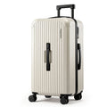 Wanderlite 28" Trunk Luggage Suitcase Travel 5 Wheels Type-C Port TSA Smoky White LUG-ABS-TRUK-28-SW