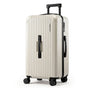 Wanderlite 28" Trunk Luggage Suitcase Travel 5 Wheels Type-C Port TSA Smoky White LUG-ABS-TRUK-28-SW