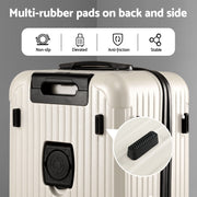 Wanderlite 28" Trunk Luggage Suitcase Travel 5 Wheels Type-C Port TSA Smoky White LUG-ABS-TRUK-28-SW