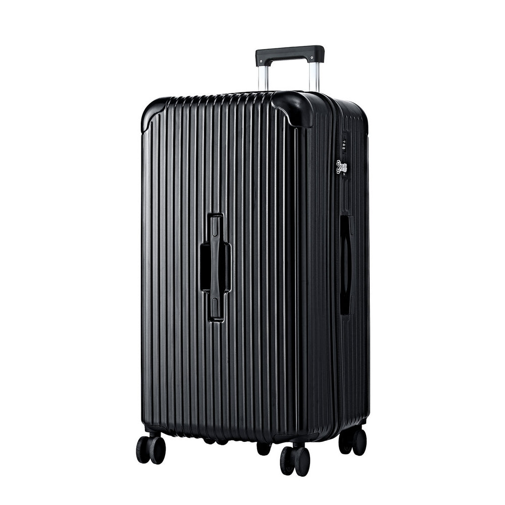 Wanderlite 32" Trunk Luggage Suitcase Travel 5 Wheels Type-C Port TSA Black LUG-ABS-TRUK-32-BK
