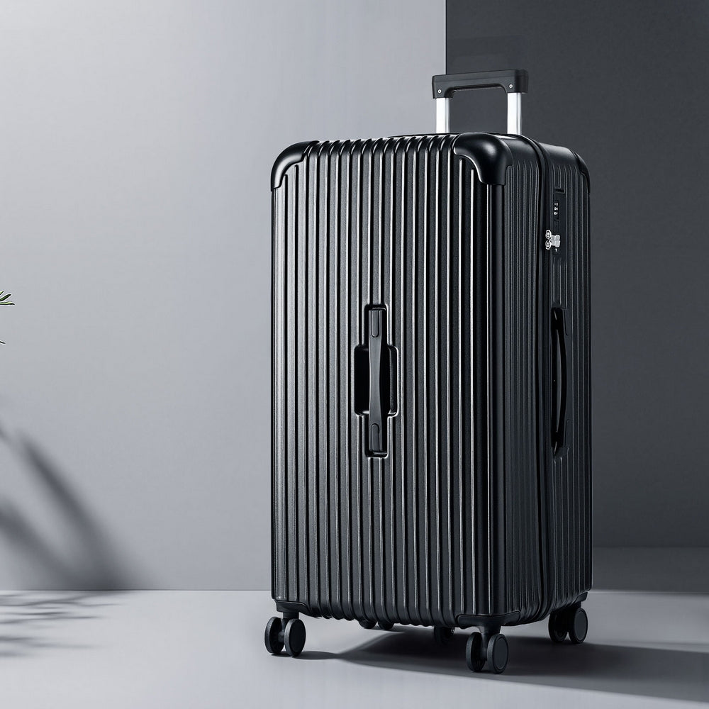 Wanderlite 32" Trunk Luggage Suitcase Travel 5 Wheels Type-C Port TSA Black LUG-ABS-TRUK-32-BK