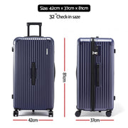 Wanderlite 32" Trunk Luggage Suitcase Travel TSA Type-C 5 Wheels Deep Indigo LUG-ABS-TRUK-32-DI