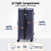 Wanderlite 32" Trunk Luggage Suitcase Travel TSA Type-C 5 Wheels Deep Indigo LUG-ABS-TRUK-32-DI