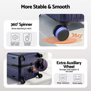 Wanderlite 32" Trunk Luggage Suitcase Travel TSA Type-C 5 Wheels Deep Indigo LUG-ABS-TRUK-32-DI