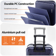 Wanderlite 32" Trunk Luggage Suitcase Travel TSA Type-C 5 Wheels Deep Indigo LUG-ABS-TRUK-32-DI