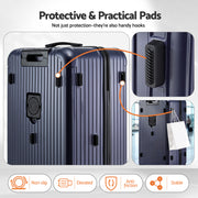 Wanderlite 32" Trunk Luggage Suitcase Travel TSA Type-C 5 Wheels Deep Indigo LUG-ABS-TRUK-32-DI