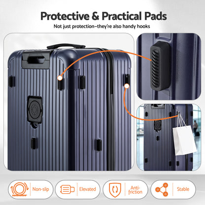 Wanderlite 32" Trunk Luggage Suitcase Travel TSA Type-C 5 Wheels Deep Indigo LUG-ABS-TRUK-32-DI