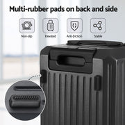 Wanderlite 20" Trunk Luggage Suitcase Travel Carry On TSA Lock Black LUG-ABS-TRUK01-20-BK