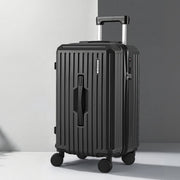 Wanderlite 20" Trunk Luggage Suitcase Travel Carry On TSA Lock Black LUG-ABS-TRUK01-20-BK