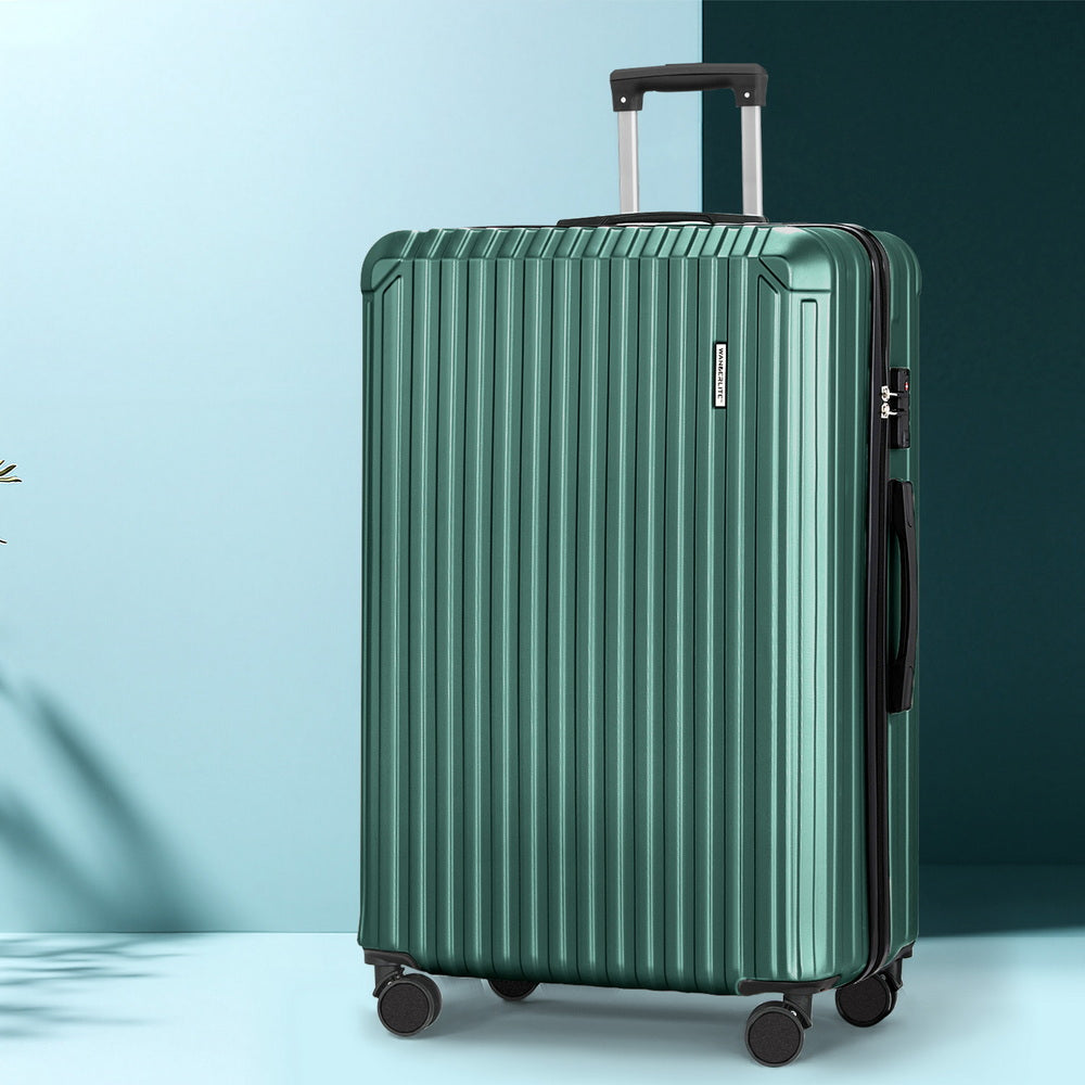 Wanderlite 28'' Luggage Travel Suitcase Set TSA Carry On Hard Case Green LUG-ABS-VG-28-GN