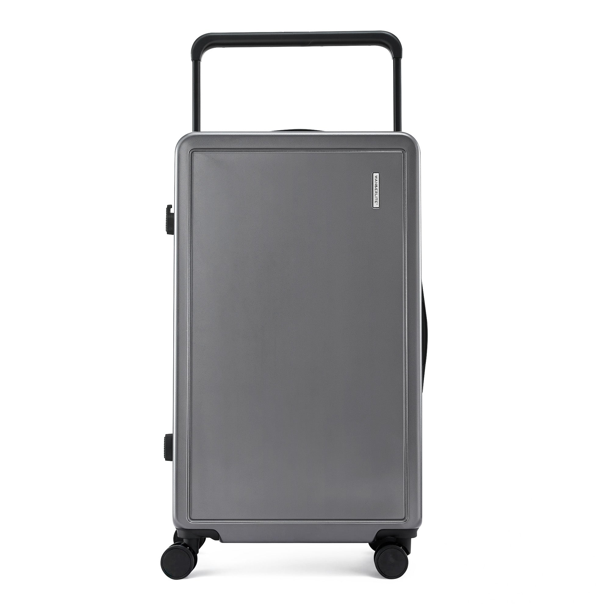 Wanderlite 28" Wide Handle Luggage Suitcase Travel TSA Lock Anthracite Grey LUG-PC-W-28-AG