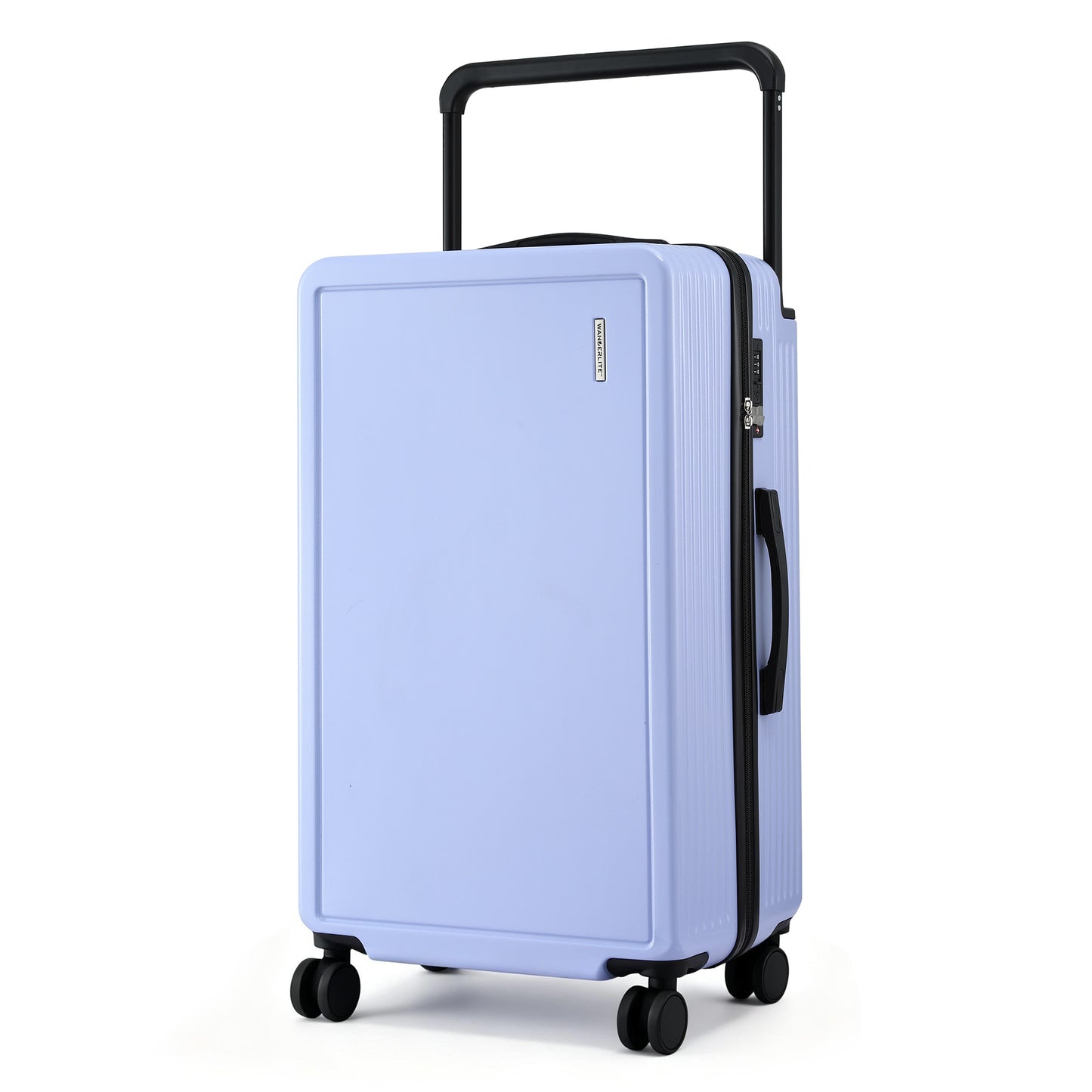 Wanderlite 28" Wide Handle Luggage Suitcase Travel TSA Lock Light Blue LUG-PC-W-28-LB
