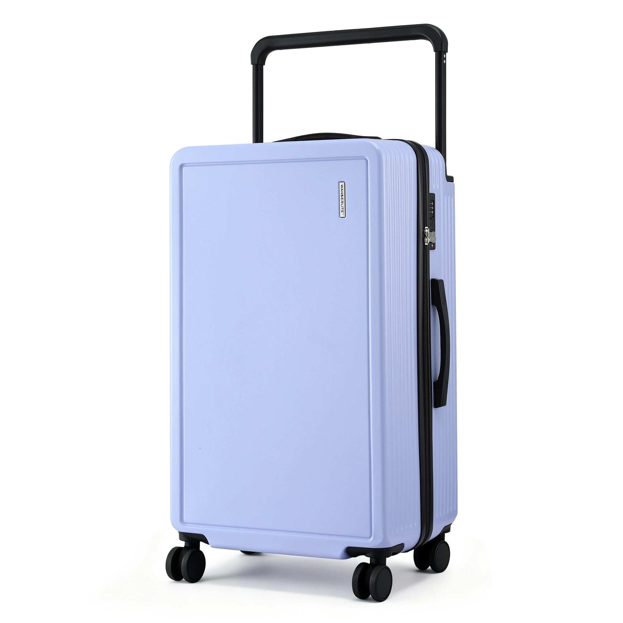 Wanderlite 28" Wide Handle Luggage Suitcase Travel TSA Lock Light Blue LUG-PC-W-28-LB