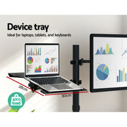 Artiss Monitor Arm Desk Mount Laptop Tray MA-B-D-C66-BK
