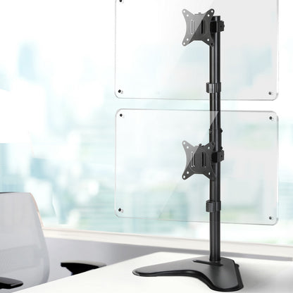 Artiss Monitor Arm Stand Dual Mount HD LED TV Bracket Holder Freestanding MA-B-D-T02-BK