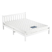 Giselle Double Mattress with Artiss Wooden Bed Frame Natural Pine Timber Base MABF-13D-001D-D-WH