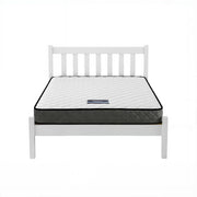 Giselle Single Mattress and Artiss Bed Frame Set White Solid Pine with 16cm Mattress MABF-BON-001S-WH