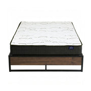 Giselle Double Mattress 16cm and Artiss Metal Bed Frame Set for Guest Rooms Studios MABF-GLAY-OSLO-BK