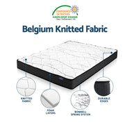 Giselle Double Mattress 16cm and Artiss Metal Bed Frame Set for Guest Rooms Studios MABF-GLAY-OSLO-BK