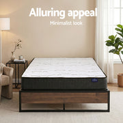 Giselle Double Mattress 16cm and Artiss Metal Bed Frame Set for Guest Rooms Studios MABF-GLAY-OSLO-BK