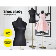 Embellir Female Mannequin Dummy Model Dressmaker Clothes Display Torso Tailor BK MANNE-FEM-HALF-BK