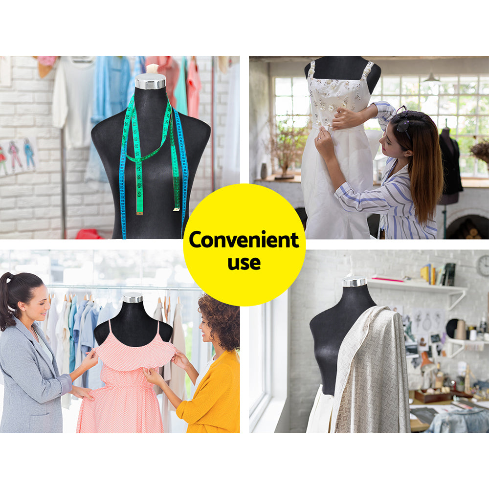 Embellir Female Mannequin Dummy Model Dressmaker Clothes Display Torso Tailor BK MANNE-FEM-HALF-BK