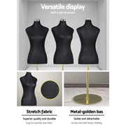 Embellir Female Mannequin Dummy Model Dressmaker Clothes Display Torso Tailor BK MANNE-FEM-HALF-BK