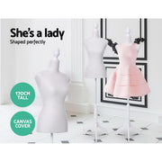 Female Mannequin 170cm Model Dressmaker Clothes Display Torso Tailor Wedding White MANNE-FEM-HALF-WH