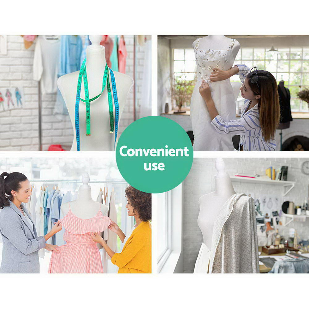 Female Mannequin 170cm Model Dressmaker Clothes Display Torso Tailor Wedding White MANNE-FEM-HALF-WH